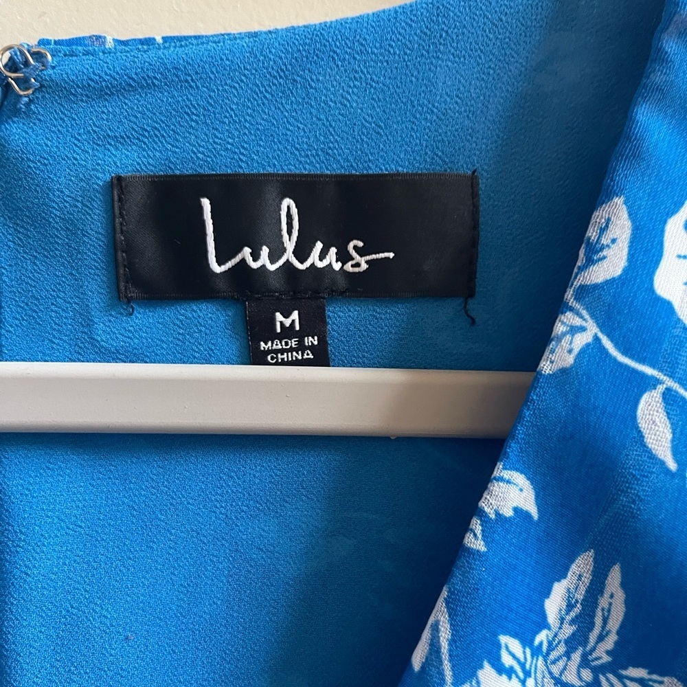 Lulu’s blue floral ruffled mini dress - Picture 4 of 7